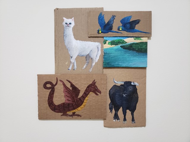 Julia Debasse, ‘Fauna Fantástica das Brancas Dunas ’, 2020, Painting, Acrylic on cardboard, Portas Vilaseca Galeria