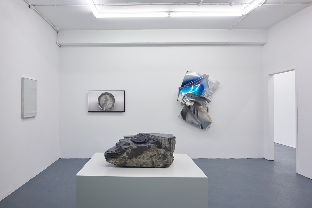 Installation views, As a butterfly folded in a caterpillar that will soon unfold, 2019, Nicoletti Contemporary, London, Photographs by Theo Christelis Installation views, As a butterfly folded in a caterpillar that will soon unfold, 2019, Nicoletti Contemporary, London, Photographs by Theo Christelis