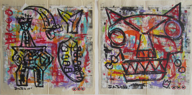 Gary John, ‘Untitled’, 2011, Painting, Acrylic on newsprint, Wallspace
