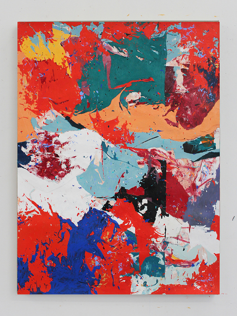 Joseph Hart, ‘Daelig’, 2021, Painting, Collaged paper, acrylic, enamel, oil crayon and graphite on linen, Halsey McKay Gallery