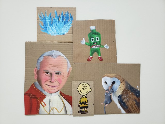 Julia Debasse, ‘Teoria da Conspiração’, 2020, Painting, Acrylic on cardboard, Portas Vilaseca Galeria