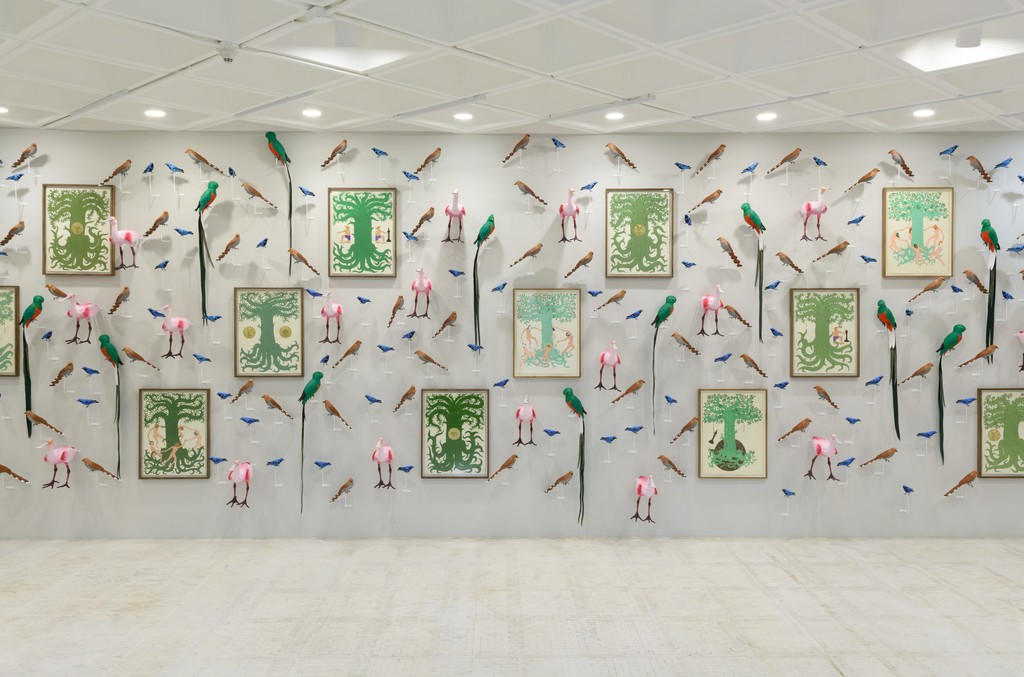 Installation view of "Special Project: Eduardo Sarabia. Celebrations and Other Feathered Serpent" at Museo Tamayo, Mexico City (2016). © Paolo Montalvo. Courtesy of Museo Tamayo Installation view of "Special Project: Eduardo Sarabia. Celebrations and Other Feathered Serpent" at Museo Tamayo, Mexico City (2016). © Paolo Montalvo. Courtesy of Museo Tamayo