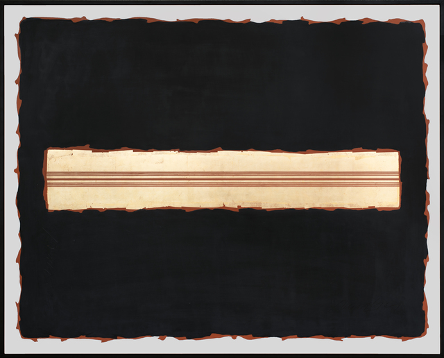 George Dunbar, ‘Dante - Surge Series’, 2020, Painting, Red gold with red, black and white clay on panel, Callan Contemporary