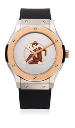 A fine limited edition pink gold, titanium and stainless steel wristwatch with sweep center seconds and presentation box, numbered 1 of a limited edition of 25 pieces