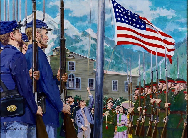 Austin Briggs, ‘Old Glory Rises Over Alaska ’, 20th Century, The Illustrated Gallery