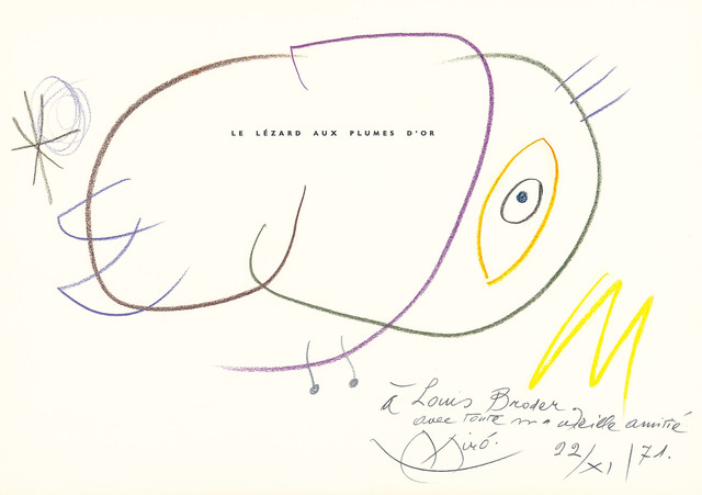 Joan Miró, ‘Le lézard aux plumes d'or’, 1971, BAILLY GALLERY