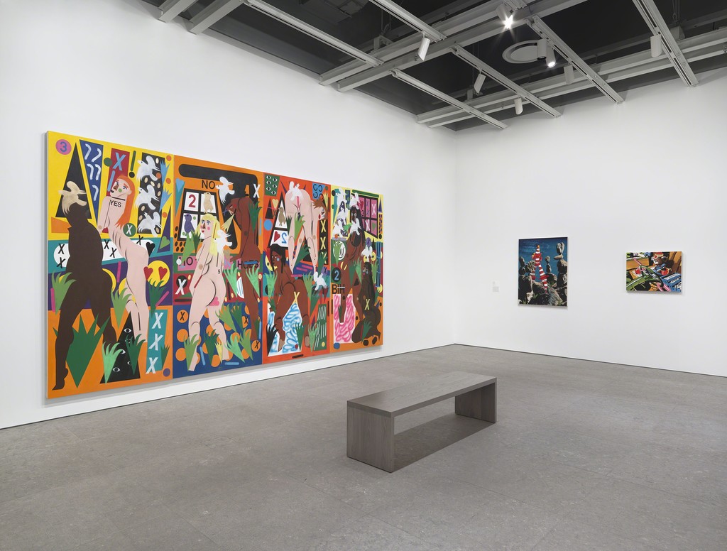 Installation view of Flatlands (Whitney Museum of American Art, NY, January 14 – April 18, 2016). From
left to right: Nina Chanel Abney, Hothouse, 2015 (E.2015.0906); Jamian Juliano-Villani, The Snitch, 2015-
2016 (E.2015.0907); Jamian Juliano-Villani, Billy Buckled Up, 2016 (E.2015.0909). Photography by Ronald
Amstutz. Installation view of Flatlands (Whitney Museum of American Art, NY, January 14 – April 18, 2016). From
left to right: Nina Chanel Abney, Hothouse, 2015 (E.2015.0906); Jamian Juliano-Villani, The Snitch, 2015-
2016 (E.2015.0907); Jamian Juliano-Villani, Billy Buckled Up, 2016 (E.2015.0909). Photography by Ronald
Amstutz.