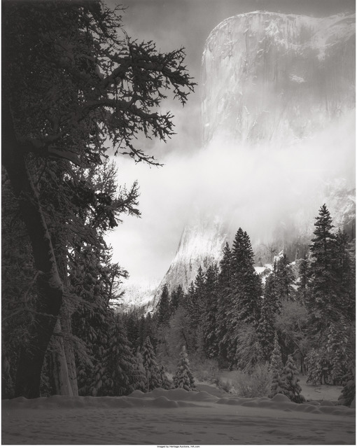 Ansel Adams | El Capitan, Sunrise, Winter, Yosemite National Park