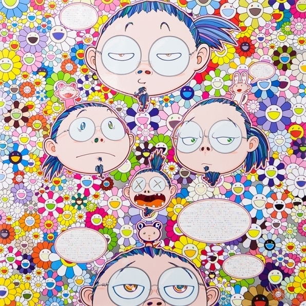 Takashi Murakami, ‘Self-Portrait of the Manifold Worries of a Manifoldly Distressed Artist’, 2016, Print, Offset lithograph, Vogtle Contemporary