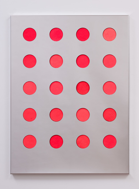 Johannes Wohnseifer, ‘Search Engine’, 2017, Painting, Acrylic, lacquer, Scotchlite, laser engraving on 20 felt elements, mirror polished stainless steel, Meliksetian | Briggs