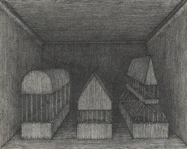 Hong Buhm, ‘unnamed room #3’, 2014, Drawing, Collage or other Work on Paper, Pencil, pen, ink, etching paper, Gallery SoSo