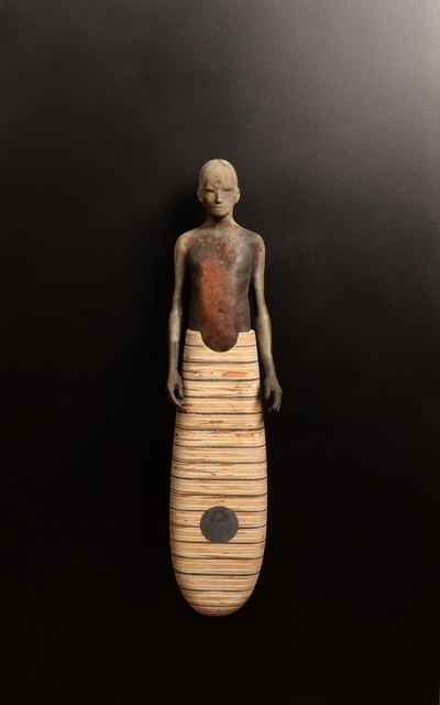 Jesús Curiá, ‘Nigrum’, 2018, Sculpture, Bronze and wood, Anquins Galeria