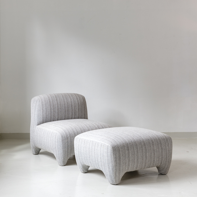 slipper chair and ottoman