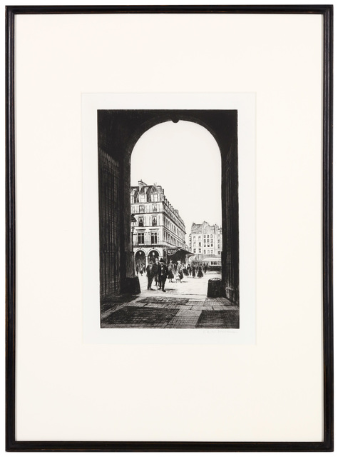 Christopher Richard Wynne Nevinson, ‘Le Louvre’, Printed in 1922. , Print, Etching and drypoint, Chiswick Auctions