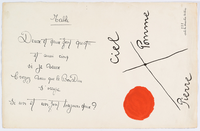 Joan Miró, ‘“Il était une petite pie” (There Was a Little Magpie) – Sheet I’, 1928, Cerbera Gallery