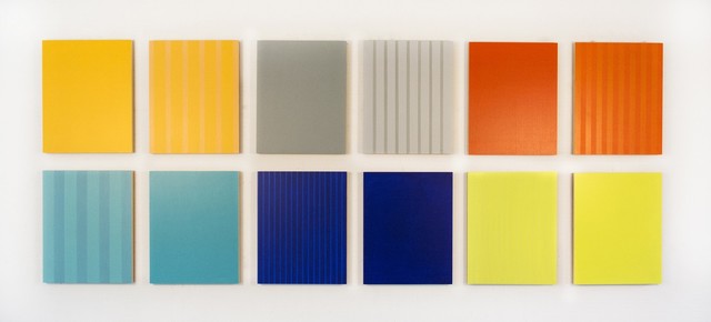 Milly Ristvedt, ‘Twelve Panels, Thirty-Six Colors - colourful pairs of painted acrylic panels’, 2016, Painting, Acrylic paint, wood panel, Oeno Gallery