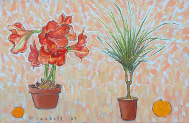 Joseph Plaskett, ‘Amaryllis, Palm, Clementine & Orange’, Bau-Xi Gallery