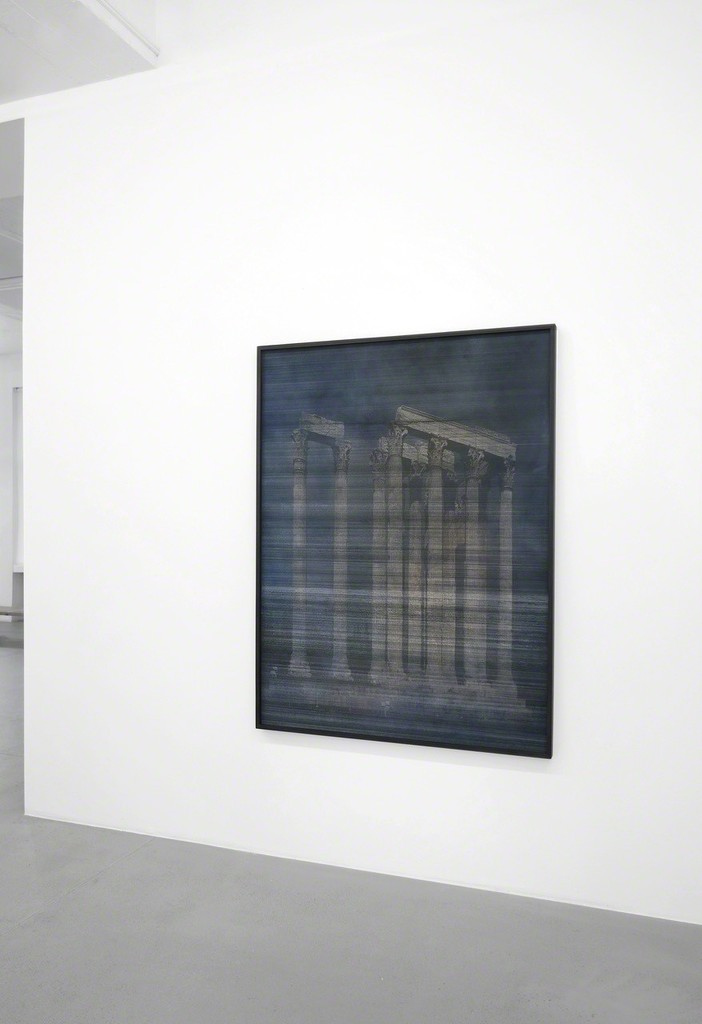 Temples VI, 2018
varnish on pigment print, scratched, 160 x 120 cm, unique Temples VI, 2018
varnish on pigment print, scratched, 160 x 120 cm, unique