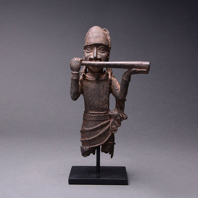 Unknown African, ‘Benin Bronze Sculpture of a Hornblower’, 16th Century AD – 18th Century AD, Barakat Gallery