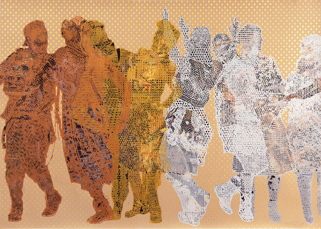 Aziz + Cucher, ‘Frieze #10’, 2018, Print, Ink and 24-karat gold leaf on Hahnemühle paper, ClampArt