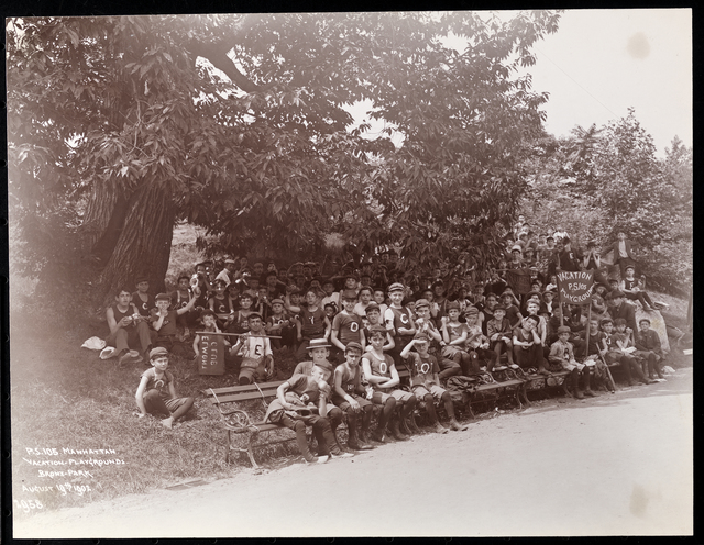 Jacob A. Riis, ‘Public School 105 in Manhattan at the vacation playgrounds in Bronx-Park. August 19th, 1902’, 1902, Museum of the City of New York