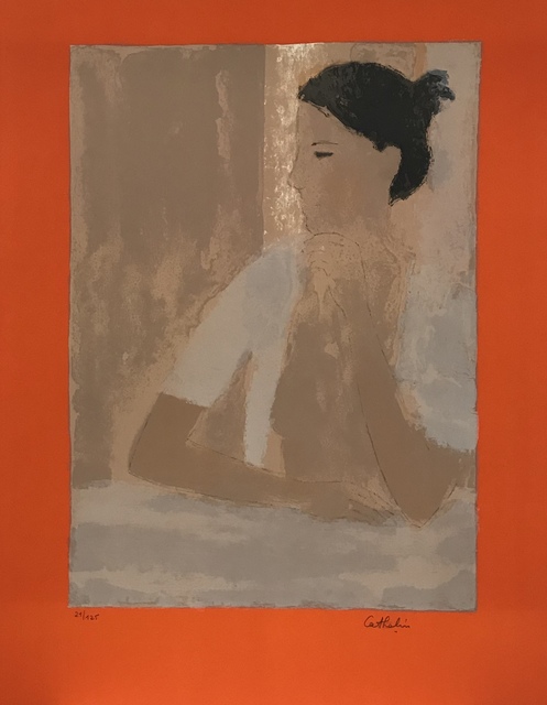 Bernard Cathelin, ‘Nu au casaquin blanc (orange margin)’, 1973, Artioli Findlay