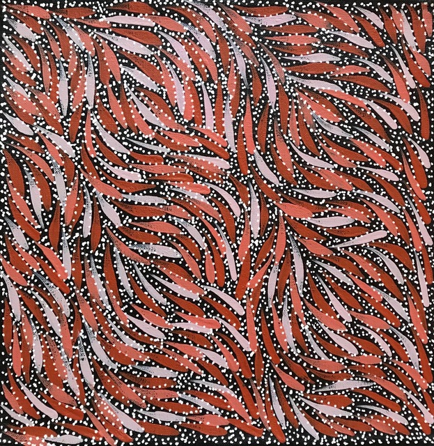 Rosemary Petyarre, ‘Leaves & Yam Seed’, Painting, Acrylic on Belgian Linen, Wentworth Galleries