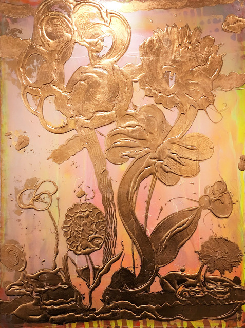 Catherine Howe, ‘Opal Painting #2’, 2018, Painting, Pigments, acrylic mediums, and copper leaf on canvas, Madelyn Jordon Fine Art