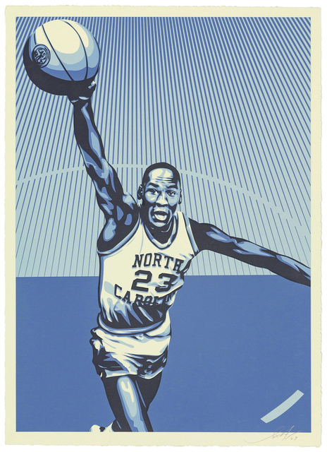 Shepard Fairey (OBEY), ‘Michael Jordan: UNC’, 2009, John Moran Auctioneers