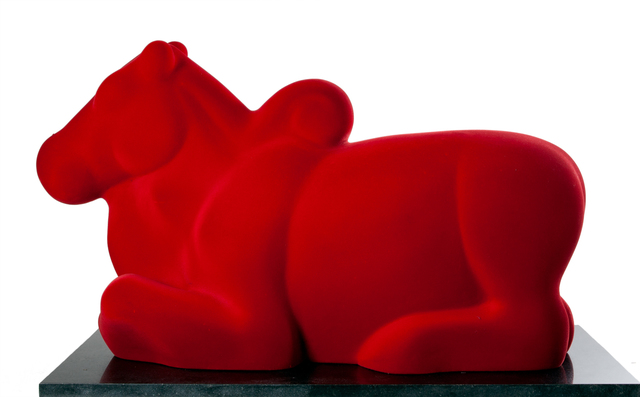 Arunkumar H. G., ‘Nandi in red’, 2008, Sculpture, Velvet on fiberglass, Museum of Art & Photography