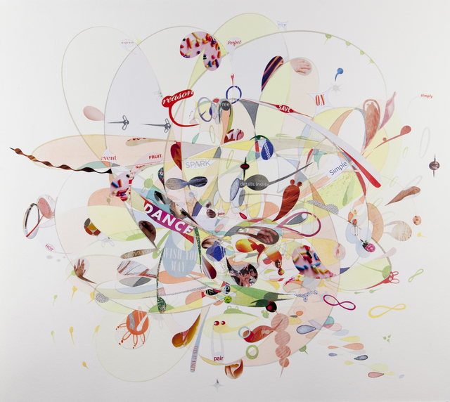 Aurora Robson, ‘Active Pacifism’, 2017, Drawing, Collage or other Work on Paper, Ink and junk mail on paper, Toshkova Fine Art Advisory