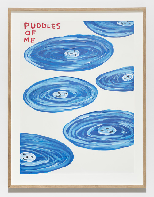 David Shrigley, ‘Untitled (Puddles of me)’, 2019, Drawing, Collage or other Work on Paper, Acrylic on paper, Galleri Nicolai Wallner