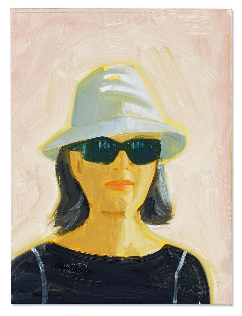 Alex Katz - Ada in a White Hat and Sunglasses