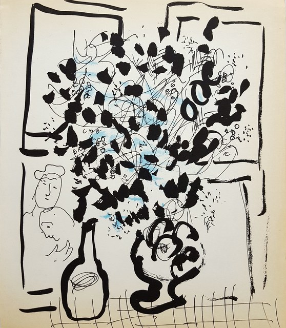 Marc Chagall, ‘Black and Blue Bouquet’, 1957, Graves International Art