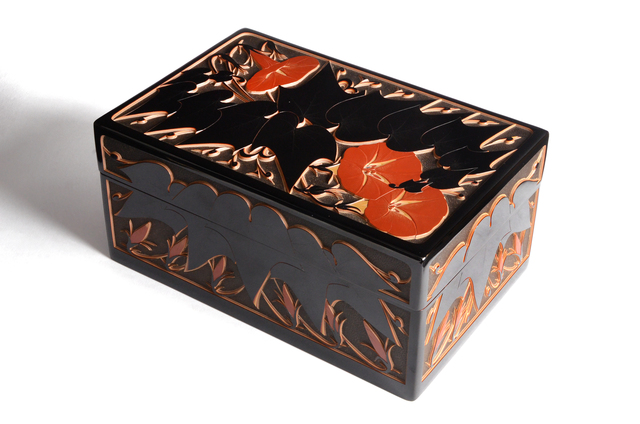 Yosai Yamashita, ‘Japanese Layered Lacquer morning glory design Box’, Yumekoubou Antique