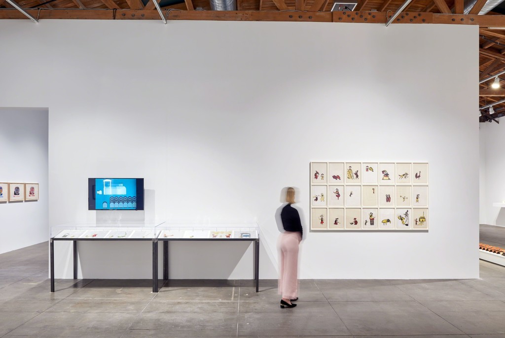 Installation view, ‘Geta Brătescu. The Leaps of Aesop,’ Hauser & Wirth Los Angeles, 17 February – 20 May 2018
© Geta Brătescu
Courtesy The Artist and Hauser & Wirth
Photo: Mario de Lopez Installation view, ‘Geta Brătescu. The Leaps of Aesop,’ Hauser & Wirth Los Angeles, 17 February – 20 May 2018
© Geta Brătescu
Courtesy The Artist and Hauser & Wirth
Photo: Mario de Lopez