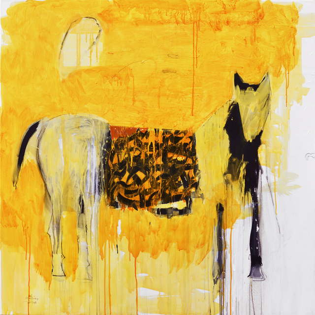 Ali Hassan, ‘Saddle 3’, 2019, Painting, Acrylic on canvas, al markhiya gallery