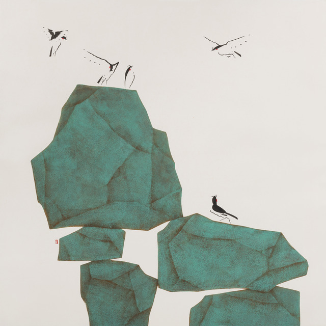 Bak Chiang Tay, ‘Stones to Mountain’, 2019, Painting, Chinese ink & pigment on rice paper, Cube Gallery