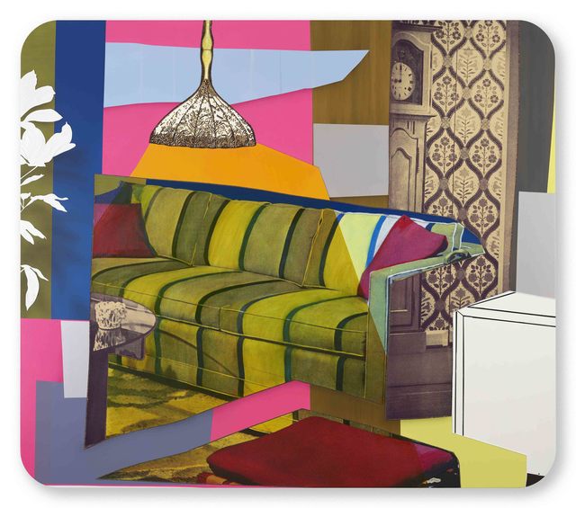 Mickalene Thomas, ‘Interior: Yellow, Green and Blue Couch’, 2018, Galerie Nathalie Obadia
