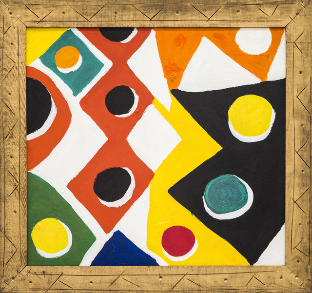 Kim MacConnel, ‘Temecula’, 1988, Painting, Cotton flocking and acrylic on canvas, painted carved wood frame, Rosamund Felsen Gallery