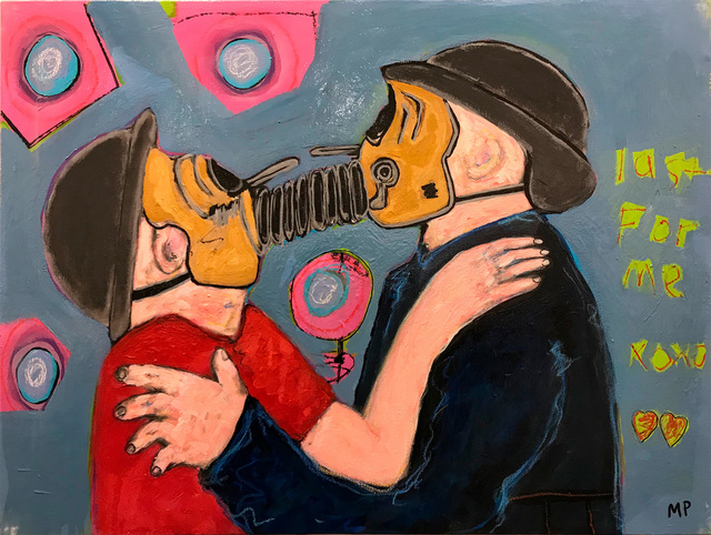 Morrison Pierce, ‘Gas Mask Lovers 2021’, 2021, Painting, Acrylic on canvas, McVarish Gallery