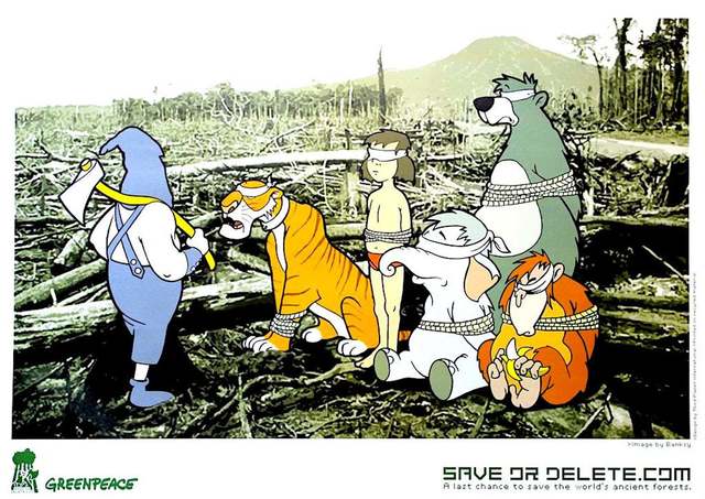 Banksy, ‘Disney Save Or Delete (for Greenpeace)’, 2002, The Drang Gallery