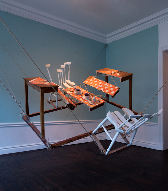 Meta Isaeus-Berlin, ‘Frukost 2020’, 2020, Installation, Wood, rope, clay, bread, eggshell, CFHILL