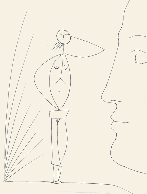 Pablo Picasso, ‘Profile and Female Nude’, 1953, Print, Engraving, Goldmark Gallery