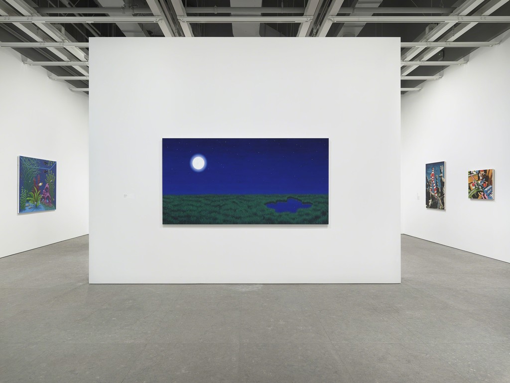 Installation view of Flatlands (Whitney Museum of American Art, NY January 14—April 18, 2016). From
left to right: Mathew Cerletty, Shelf Life, 2015 (E.2015.0903); Mathew Cerletty, Night Puddle, 2013 (E.2015.0904); Jamian Juliano-Villani, The Snitch, 2015-2016 (E.2015.0907); Jamian Juliano-Villani, Billy Buckled Up, 2016 (E.2015.0909). Photography by Ronald Amstutz. Installation view of Flatlands (Whitney Museum of American Art, NY January 14—April 18, 2016). From
left to right: Mathew Cerletty, Shelf Life, 2015 (E.2015.0903); Mathew Cerletty, Night Puddle, 2013 (E.2015.0904); Jamian Juliano-Villani, The Snitch, 2015-2016 (E.2015.0907); Jamian Juliano-Villani, Billy Buckled Up, 2016 (E.2015.0909). Photography by Ronald Amstutz.