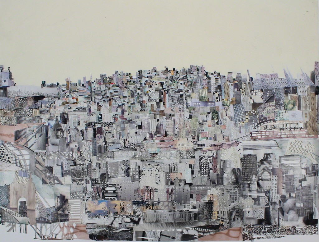 Jenni Tietze: "Cincinnati", 2017, Collage, Cut-Out on paper, 32,4 x 43,5cm Jenni Tietze: "Cincinnati", 2017, Collage, Cut-Out on paper, 32,4 x 43,5cm