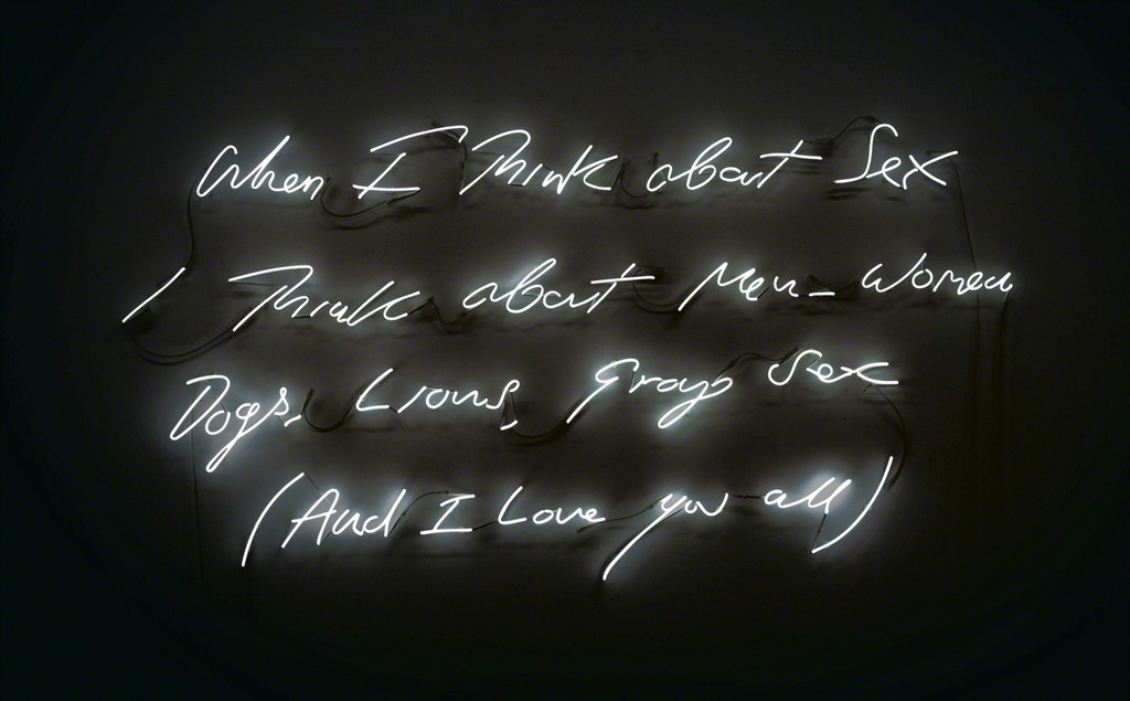 Tracey Emin - When I Think About Sex I Think about Men- Women, Dogs, Lions, Group Sex (And I Love You All)