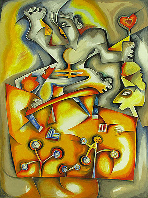 Alexandra Nechita, ‘Faces of Happiness’, 2001, Modern Artifact