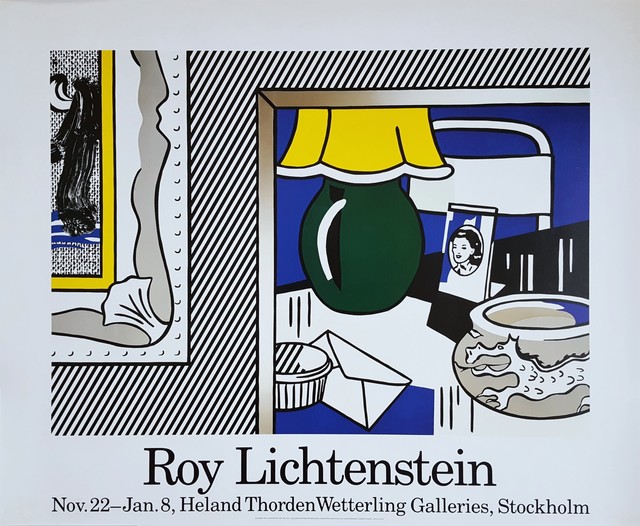 Roy Lichtenstein, ‘Two Paintings: Green Lamp Poster’, 1986, Posters, Offset-Lithograph, Exhibition Poster, Graves International Art