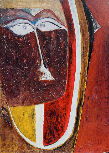 Marlen Spindler, ‘Portrait’, 1960, Drawing, Collage or other Work on Paper, Tempera on paper, Nadja Brykina Gallery